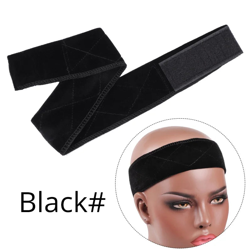 Silicon Wig Band Elastic Wig Grip Brown Transparent Black Headband For Fix Wigs Beige Hair Band Without Gel Or Glue Non Slip