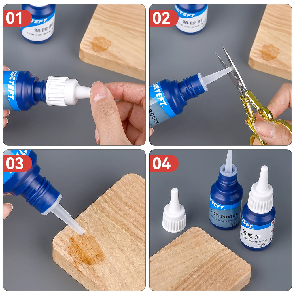 20ml Super Glue Remover Adhesive Superglue Cleaner Debonder Quick Drying Viscosity Aerosol Solvent Multifunctional Glue Cleaning