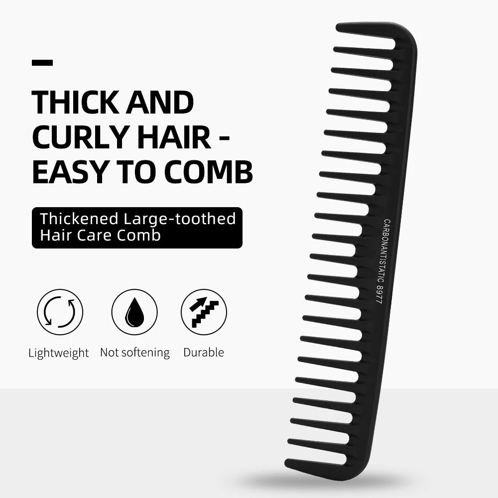 Wide Tooth Curl  Comb Detangling Comb Texture Comb For Curly Wet Wavy Thick Hair Wigs Salon Barber Hairstyle Tool ﻿