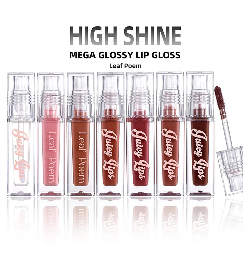 Clear Lip Gloss Makeup Hydrating Pearlescent Glitter Plumping Moisturizing Natural Pink Lip Glaze Reduce Lip Wrinkles Lips Care