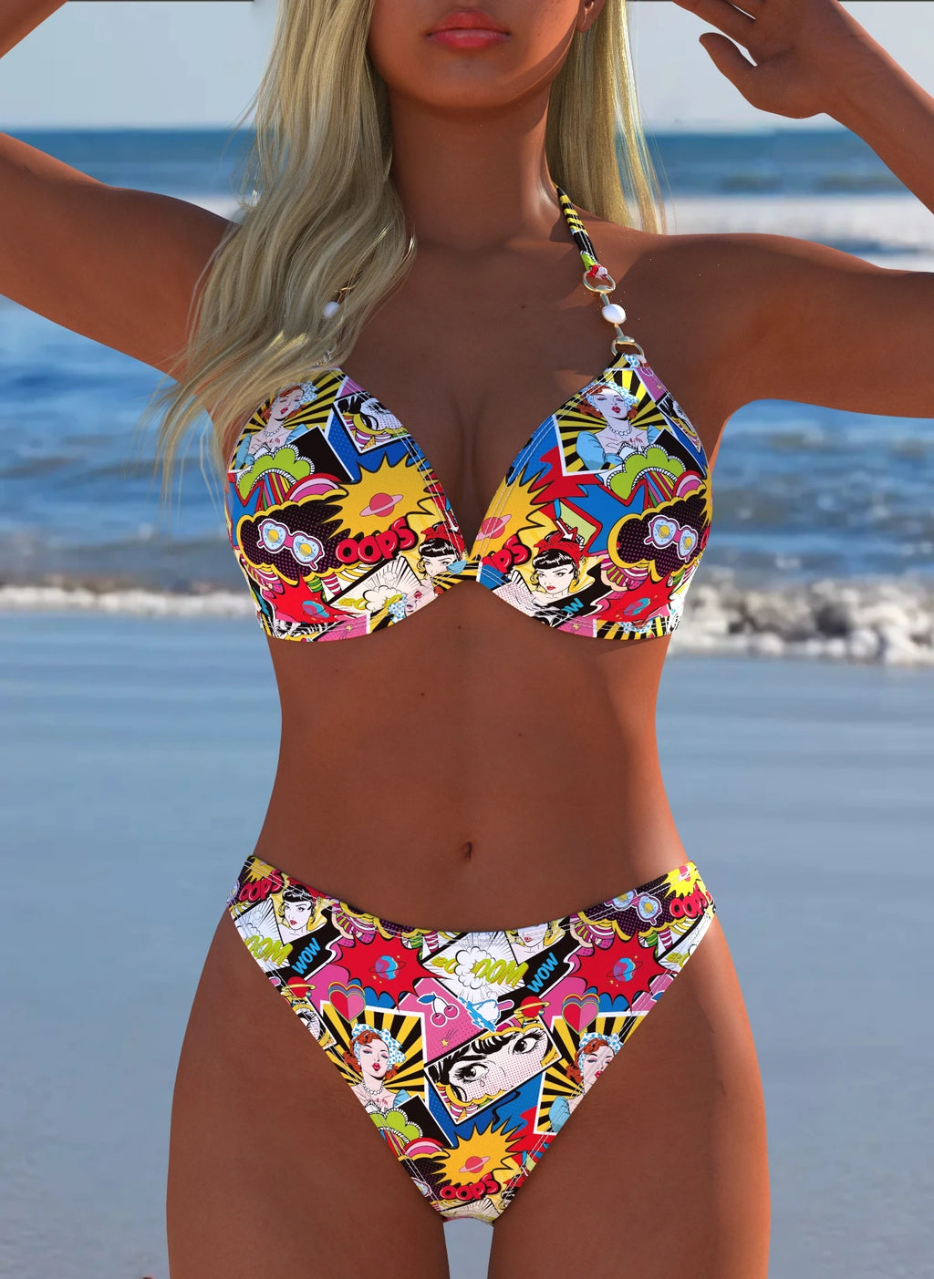 Women's Swimwear Swimming Suit Beach Outfits Summer Beach Festival Vacation Travel Sexy Luxury Modern Two Piece Set Bikinis