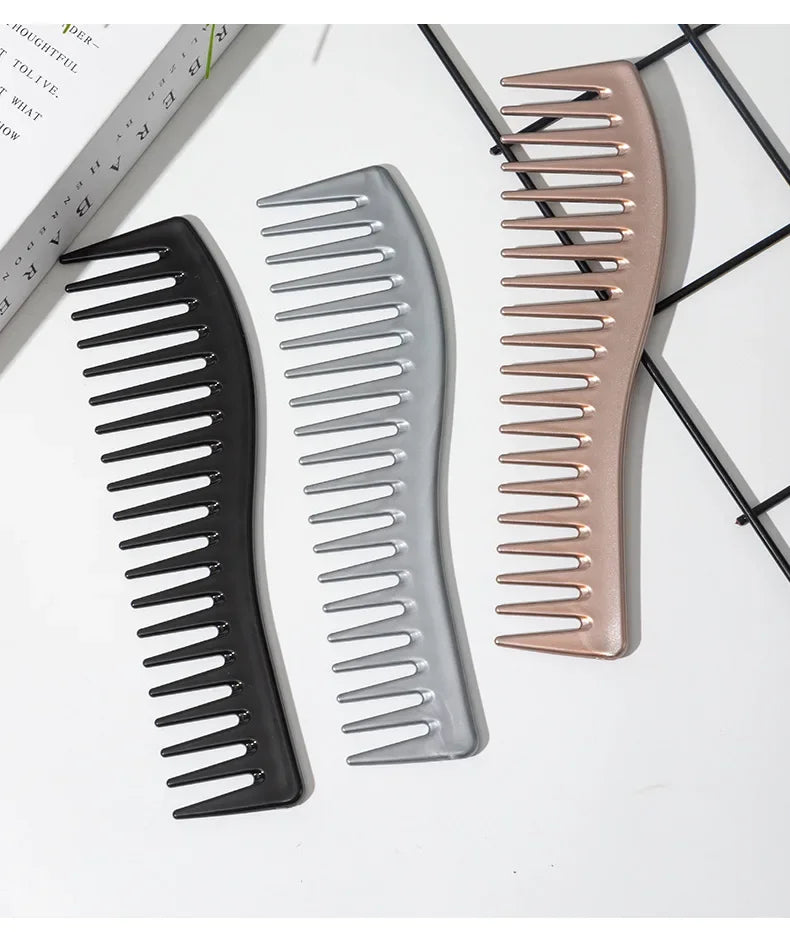 Wide Tooth Hairdressing Comb Resin Hair Brush Large Wide Tooth Comb Haircut Tools Salon Barber Combs Fashion Styling Accessories