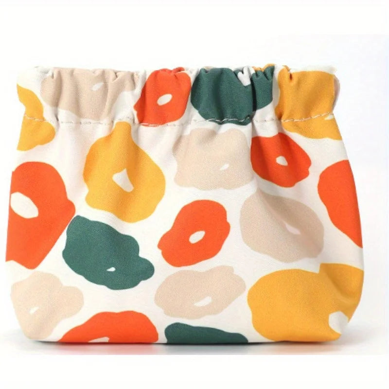 1pc Water-Resistant Cosmetic Bag Set - Small Makeup Pouches with Self-Closing Top for Women Travel, Purse, and Organization