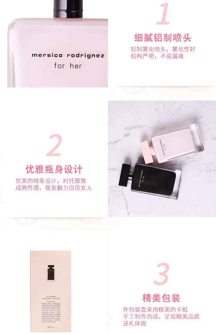 100ml Pink Musk Black Musk Men's and Women's General Flower Fruit  women men Charm perfume