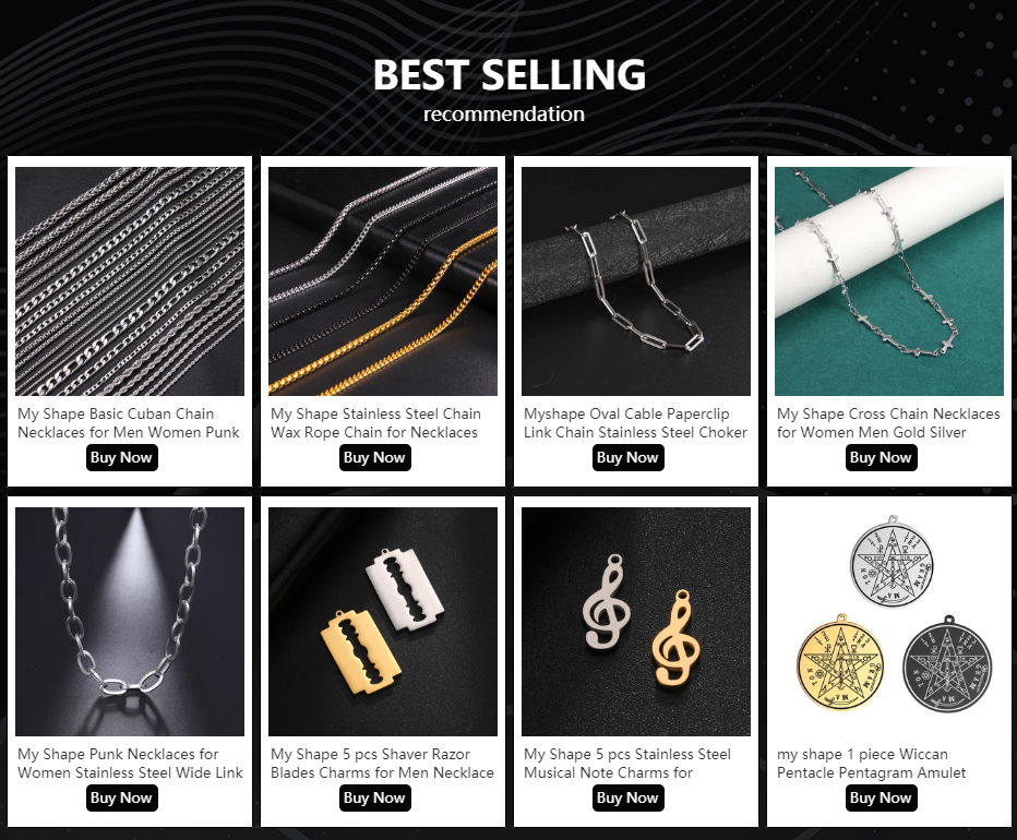 My Shape Paperclip Chain Stainless Steel Choker Necklaces for Men Women Link Oval Cable Chain Fashion Jewelry DIY Accessories