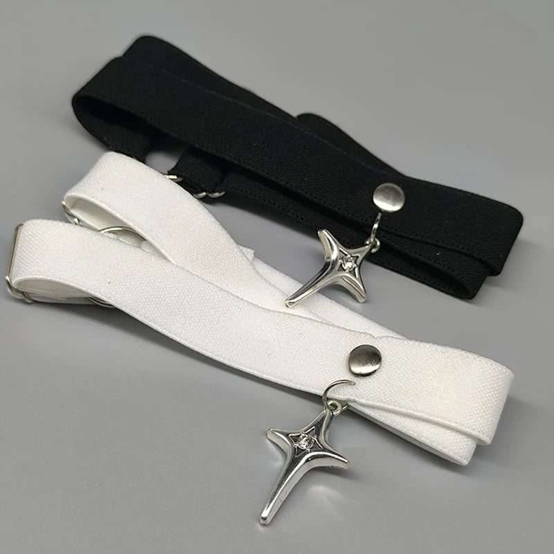 Gothic Punk Elastic Thigh Garter Star Pendant Leg Harness Straps Bandages Leg Wraps Sexy Garter Role Playing Leg Ring