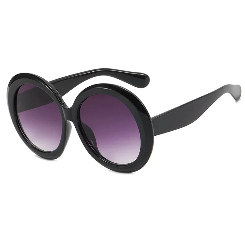 Oversized Round Sunglasses Women Men Luxury Brand Big Frame Sun Glasses Goggles Large Shades Unisex Riding Eyeglasses