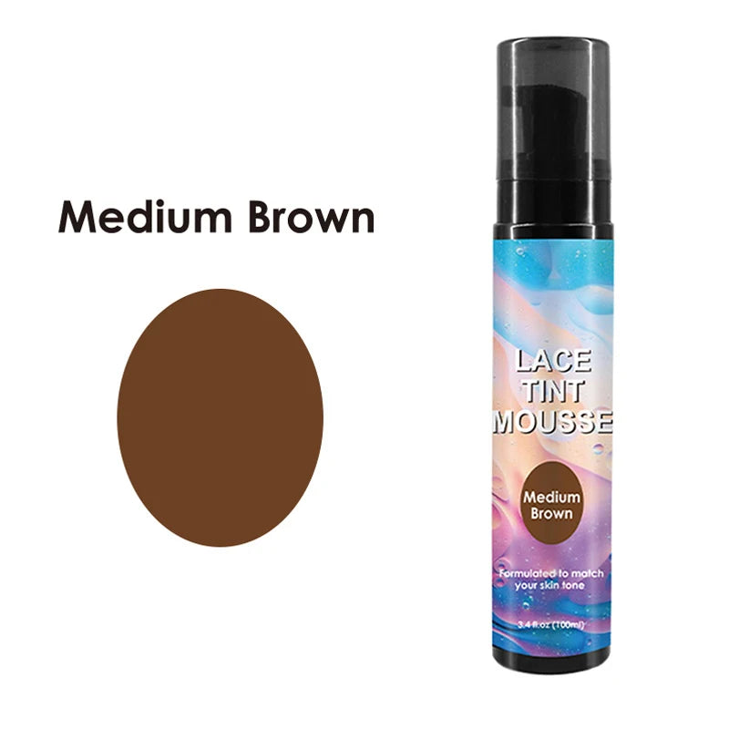 Lace Tint Spray For Wig Seamless Finish 100Ml Lace Tint Melting Mousse For Invisible Hairlines Long Lasting Wig Repair Tools