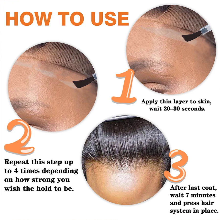 GOIPLE Lace Wig Adhesive Super Firm Hold Safe For Skin Fast Drying Waterproof Glue Invisible Bonding For Natural Hair Perfection