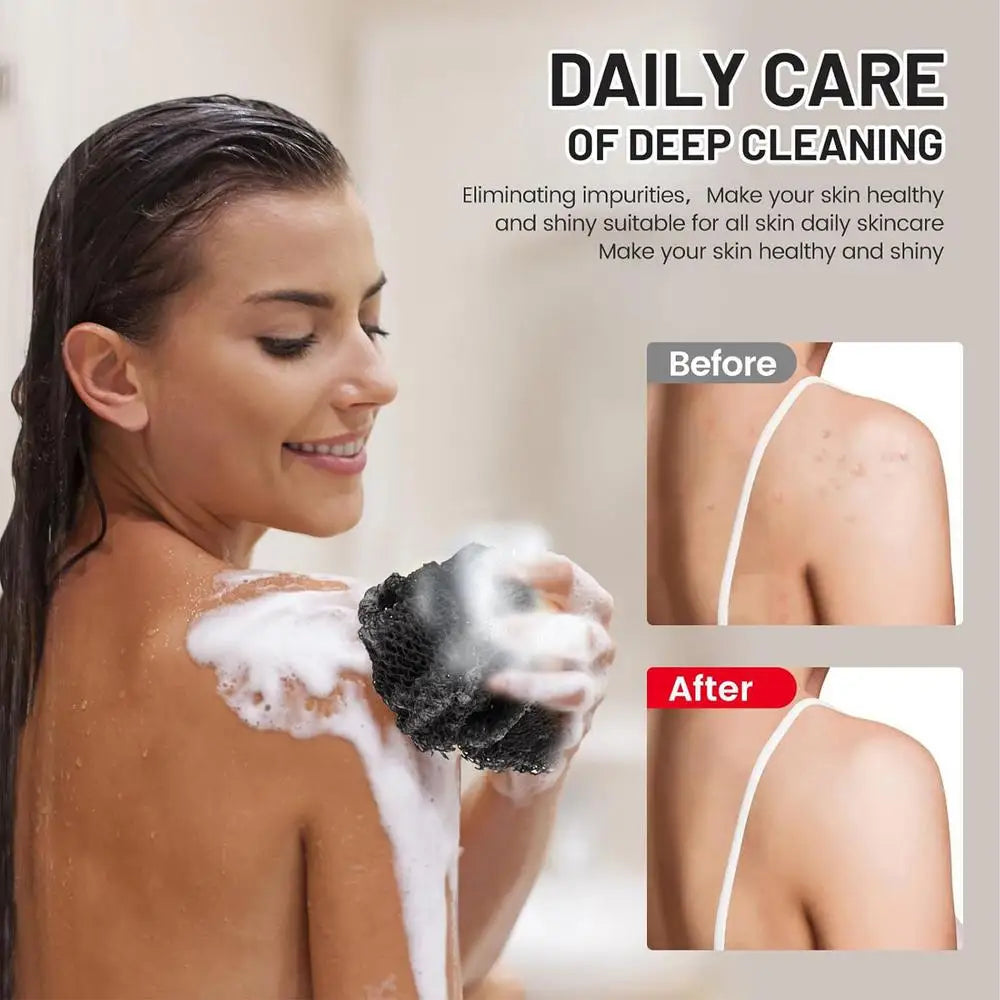 African Net Sponges Authentic Exfoliating Bath Sponge Scrub Deep Cleaning For Smoothing Arm Foot Back Neck Leg Body Skin
