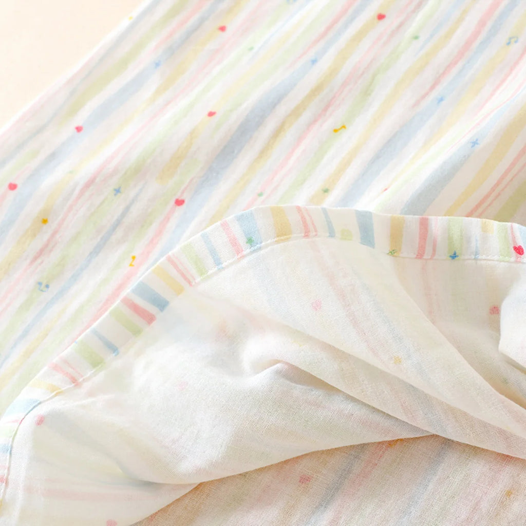 Sleeping Nightdress for Women Thin Cotton Homewear Colorful Striped Printed Pink Color Girls' Home Clothes Women Nightwear