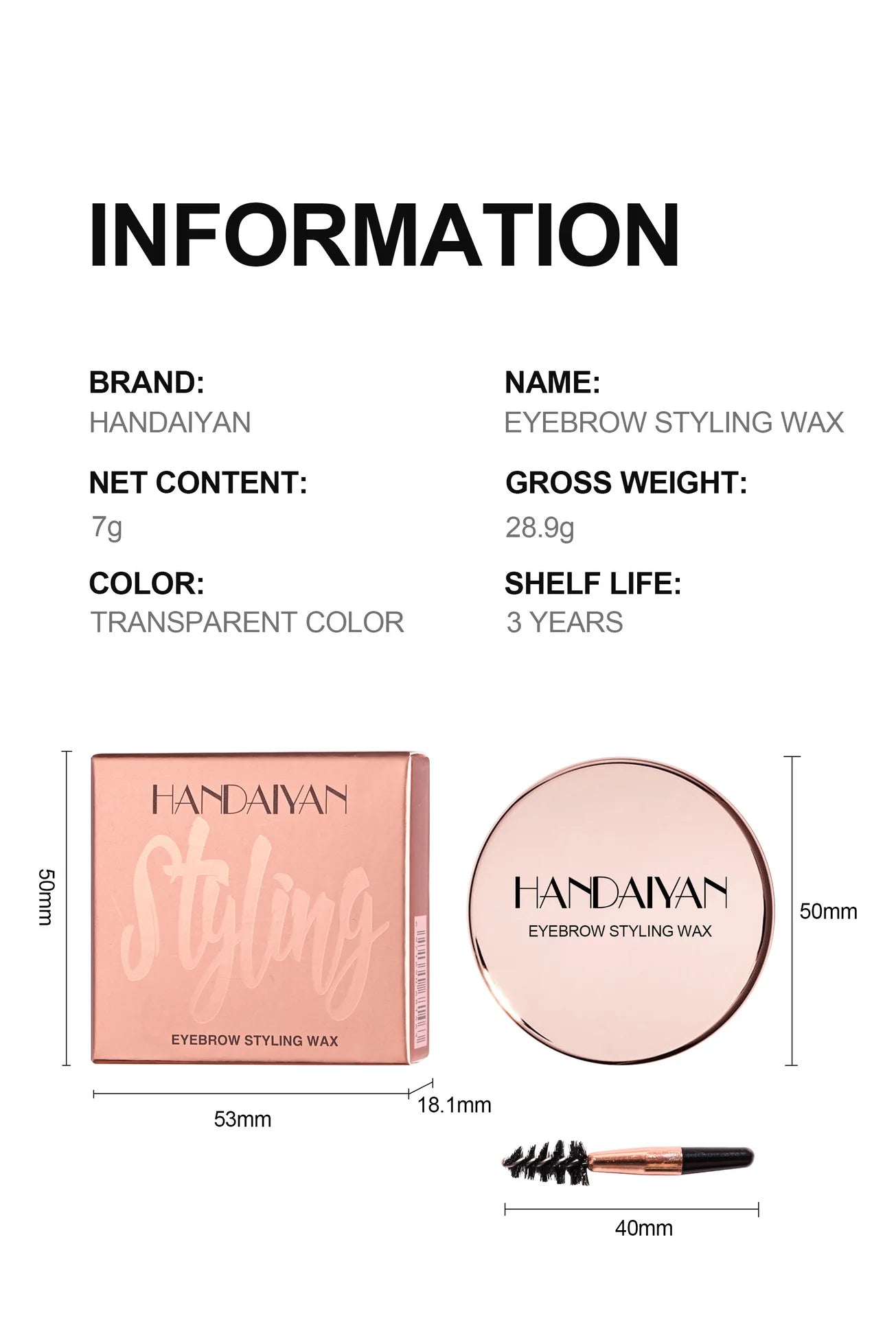 Transparent Pomade Eyebrow Styling Soap Natural Brows Gel Wax Fixer With Brush For Women Eyebrow Cosmetics Make Up Eyebrow Gel