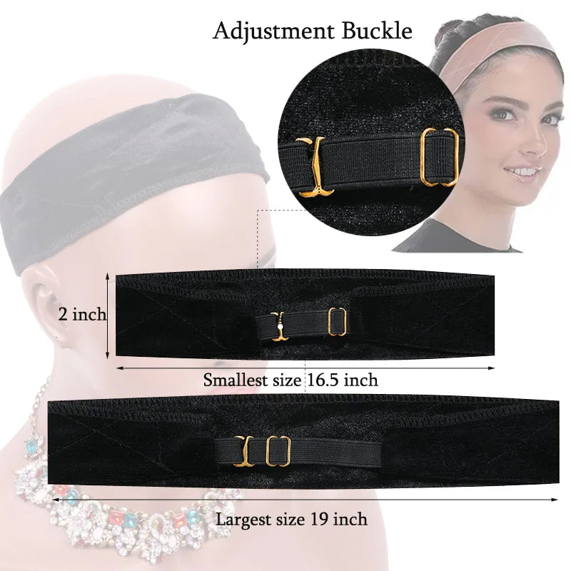 Silicon Wig Band Elastic Wig Grip Brown Transparent Black Headband For Fix Wigs Beige Hair Band Without Gel Or Glue Non Slip