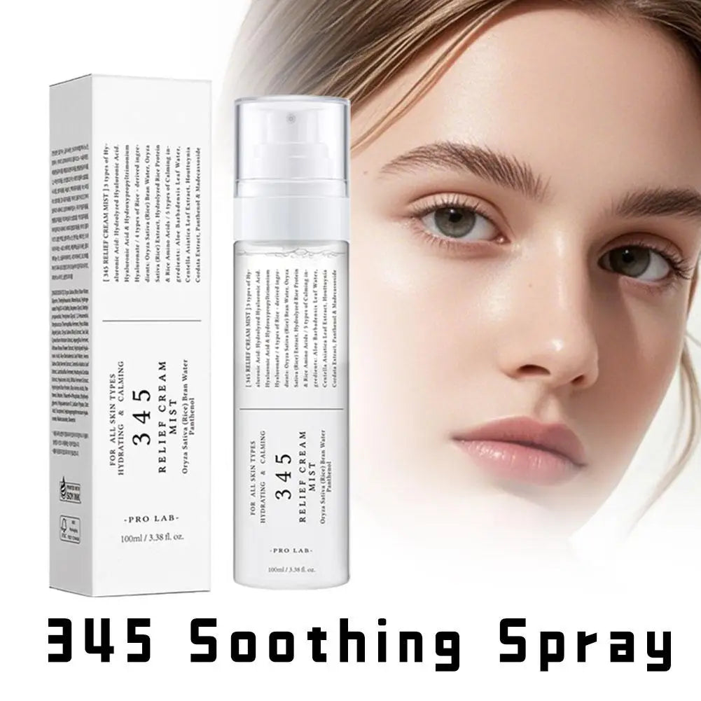 345 Skin Soothing Spray 18ml Hydrating Moisturizer Repair Reduce Redness Improve Dullness Gentle Refreshing Non Sticky Face Mist