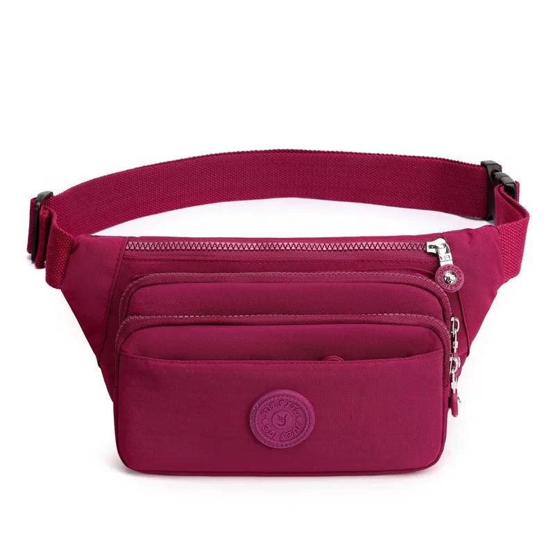Waist Bags For Women 2024 New Nylon Leisure Solid Color Fanny Pack For Girls Crossbody Chest Bag Belt Waist Packs