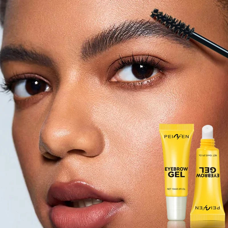 3D Eyebrow Gel with Brush Waterproof Quick-drying White Gel Eyebrow Cream Long-Lasting Natural Eyebrows Styling