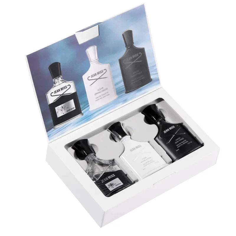 Perfume For Men Gift Box 3pcs Set Lasting Cologne Scent Fresh Natural JEAN MISS Brand Parfum Charming Man Perfumes Hombres