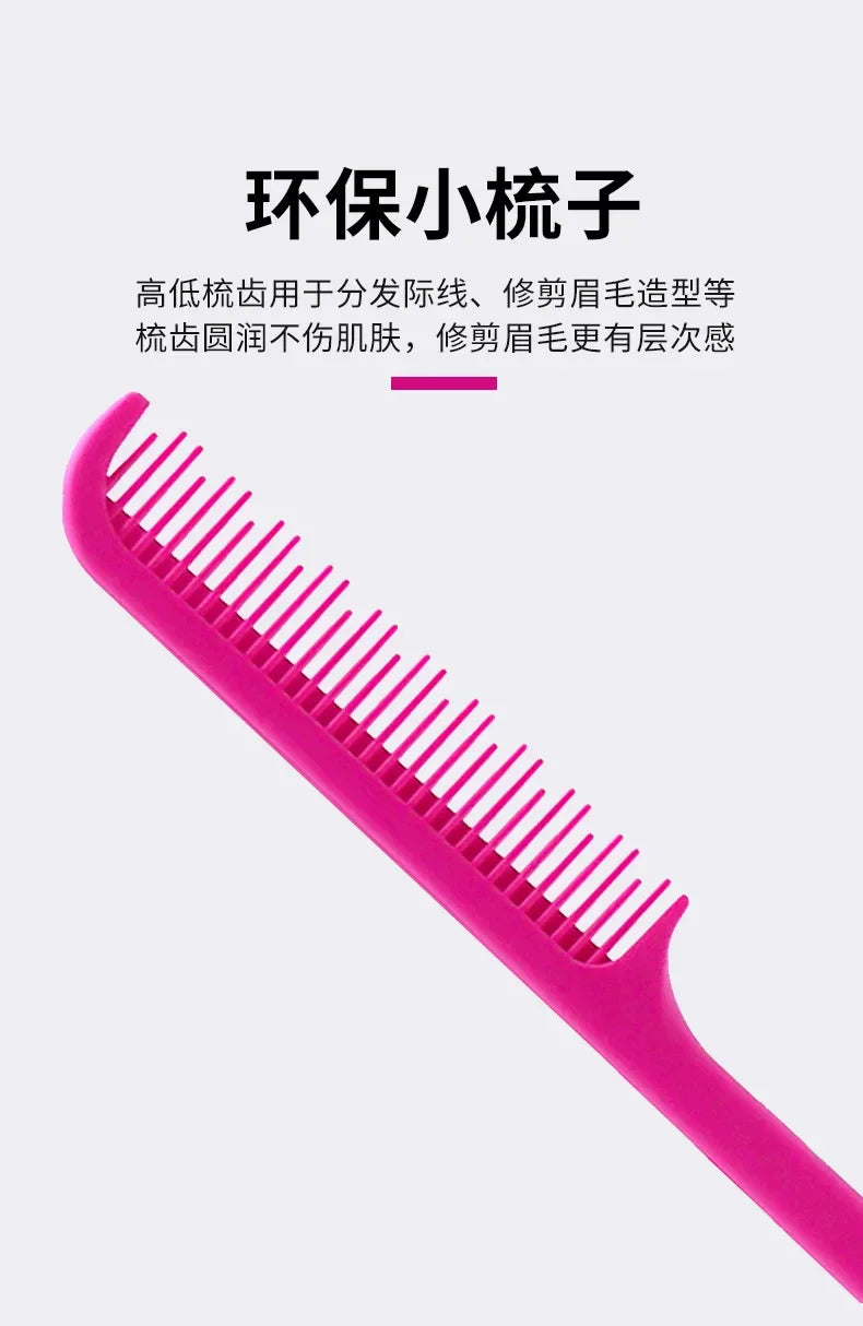 Beauty Edge Brush Comb Vendor Double Sided 3 In 1 Edge Control Brush for Baby Hair Salon Hair Comb Brushes Beauty Tools
