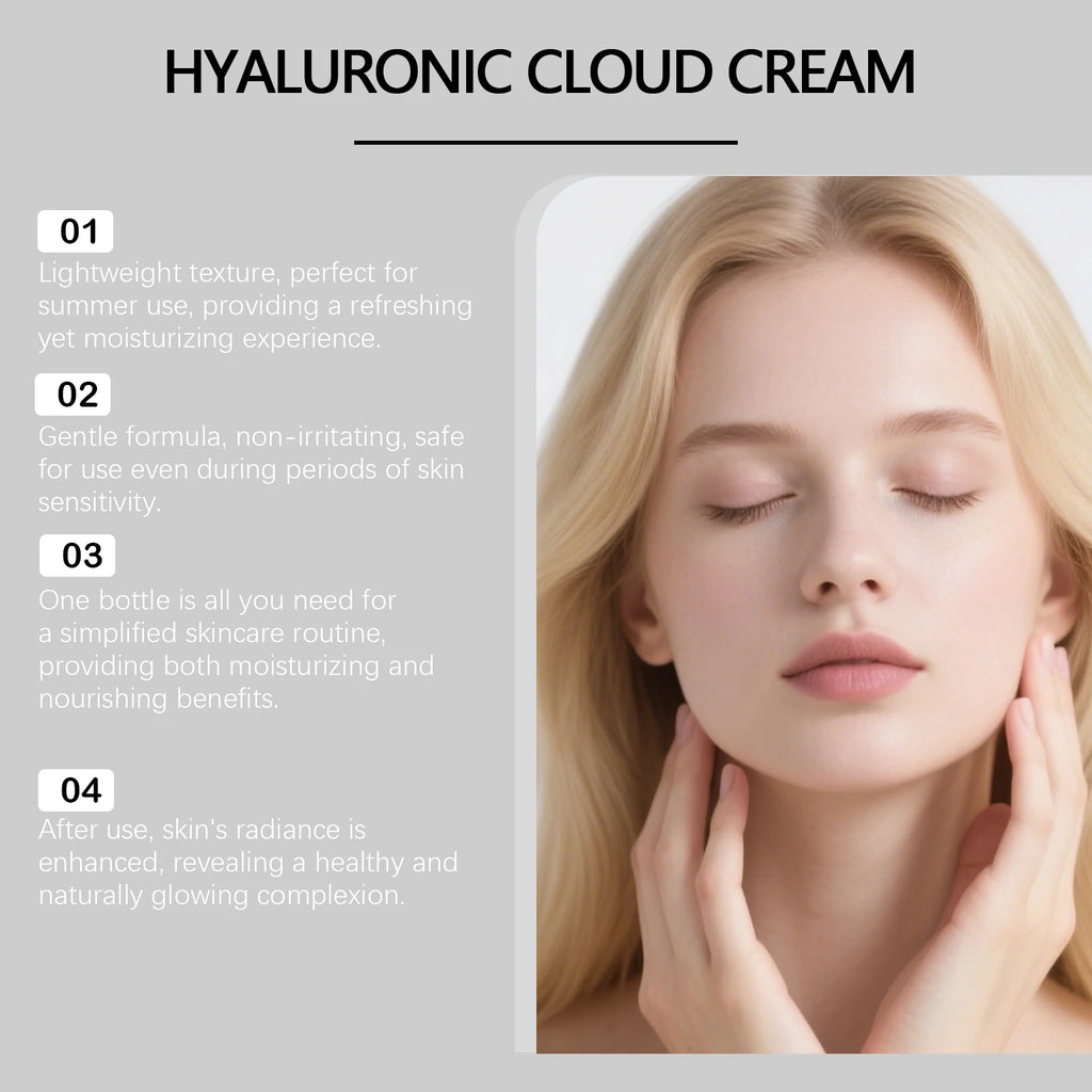 Hyaluronic Acid Facial Moisturizing Cream - Gently Nourishes and Hydrates, Leaves Skin Soft and Radiant, Ideal for Daily Care