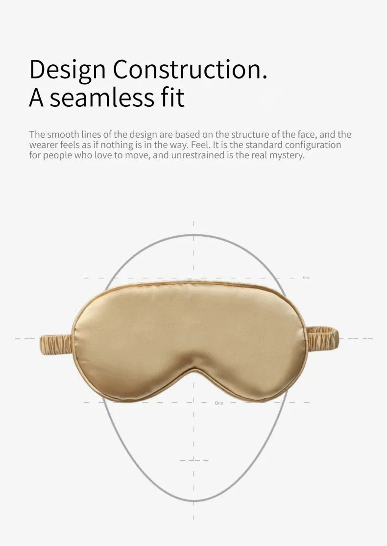 Satin Travel Shading Eyepatch Sleep Eye Mask Lightweight Sleep Blindfold for Nap Restnightview Soft Elastic Strap Eyeshade