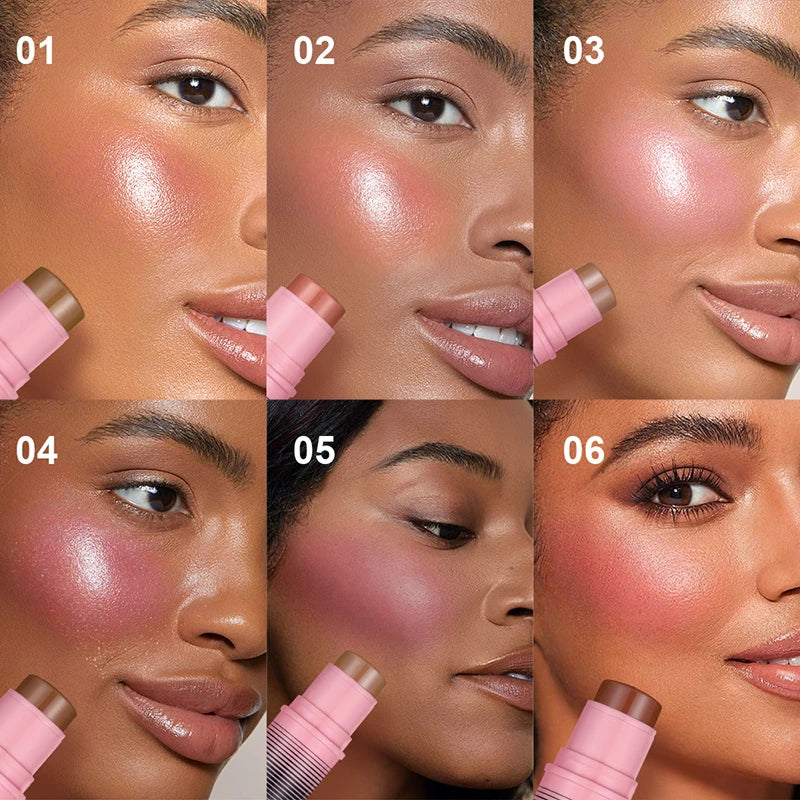 Blush and contour multi-purpose stick. Simplify your daily makeup routine. Each duo of powder blushes will enhance your look