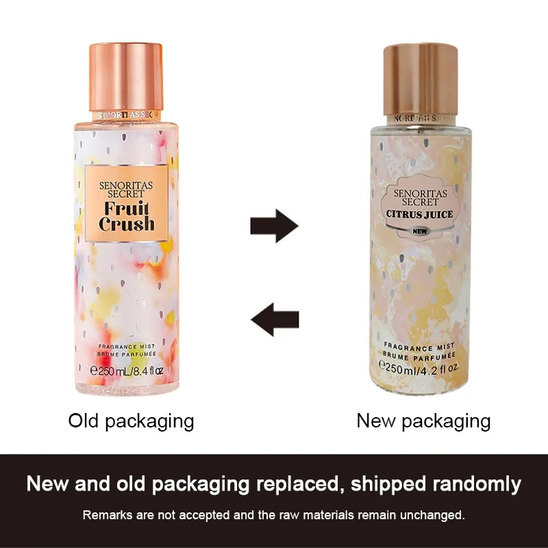 Original Perfume Vanilla Flower Fruit 250ml Fragrance Mist Scent Light Long Lasting Fragrance Women's Perfume Charming Gift