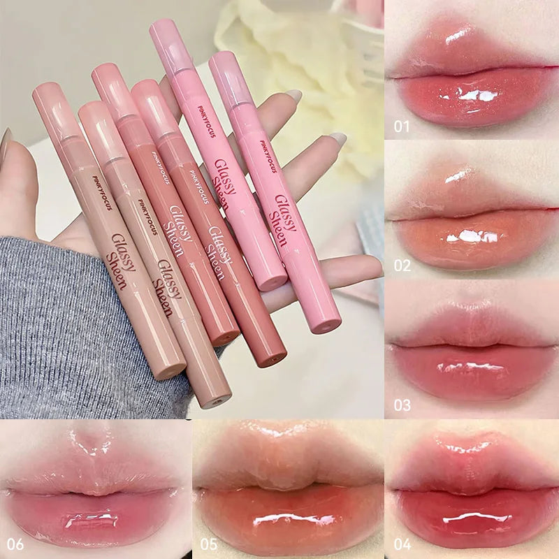 Pinkyfocus Lip Gloss Is Moisturizing, Natural, Easy to Apply, Has a Water-Gloss Finish, Does Not Stick to the Cup, Does Not Show Lip Lines, Is Non-Sticky, Enhances Lip Volume, Brightens the Complexion, High-End Versatile Kore