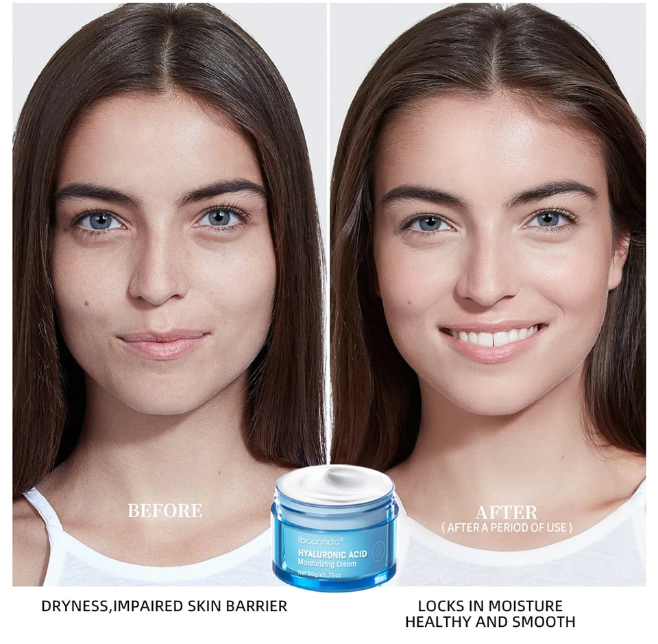 Hyaluronic Acid Hydrating Water Gel/Moisturizing Facial Cream Daily Face Moisturizer for Dry Skin Improve Dryness 50g