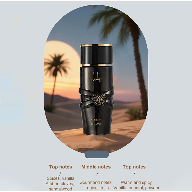 Arabic Unisex Perfume Latf Eau De Parfum Spray Flower Fruits Notes Women Fragrance Spicy Oriental Gourmand Scent Musk Body Mist