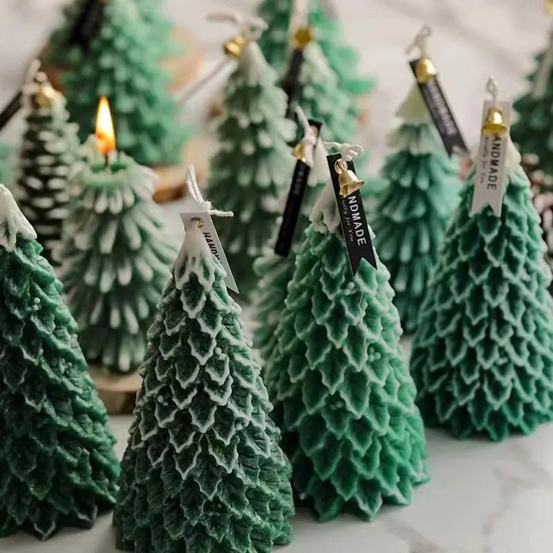 Scented Candles Christmas Tree Candles High-quality Appearance Gifts Fresh Souvenirs Carved Candles Cedar