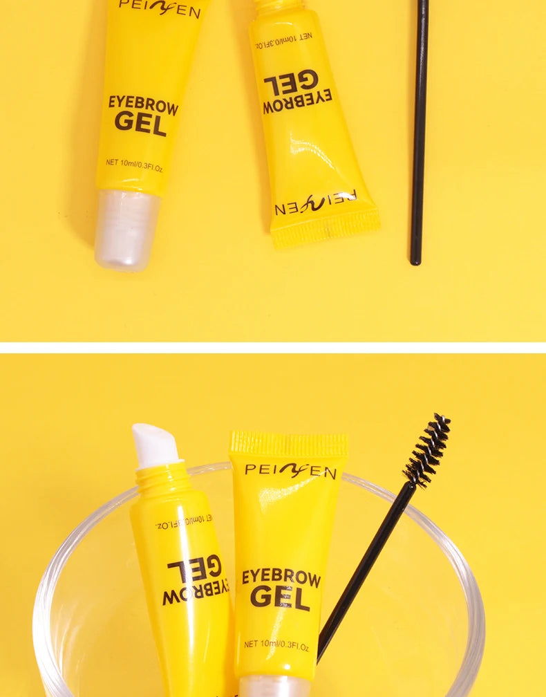 3D Eyebrow Gel with Brush Waterproof Quick-drying White Gel Eyebrow Cream Long-Lasting Natural Eyebrows Styling