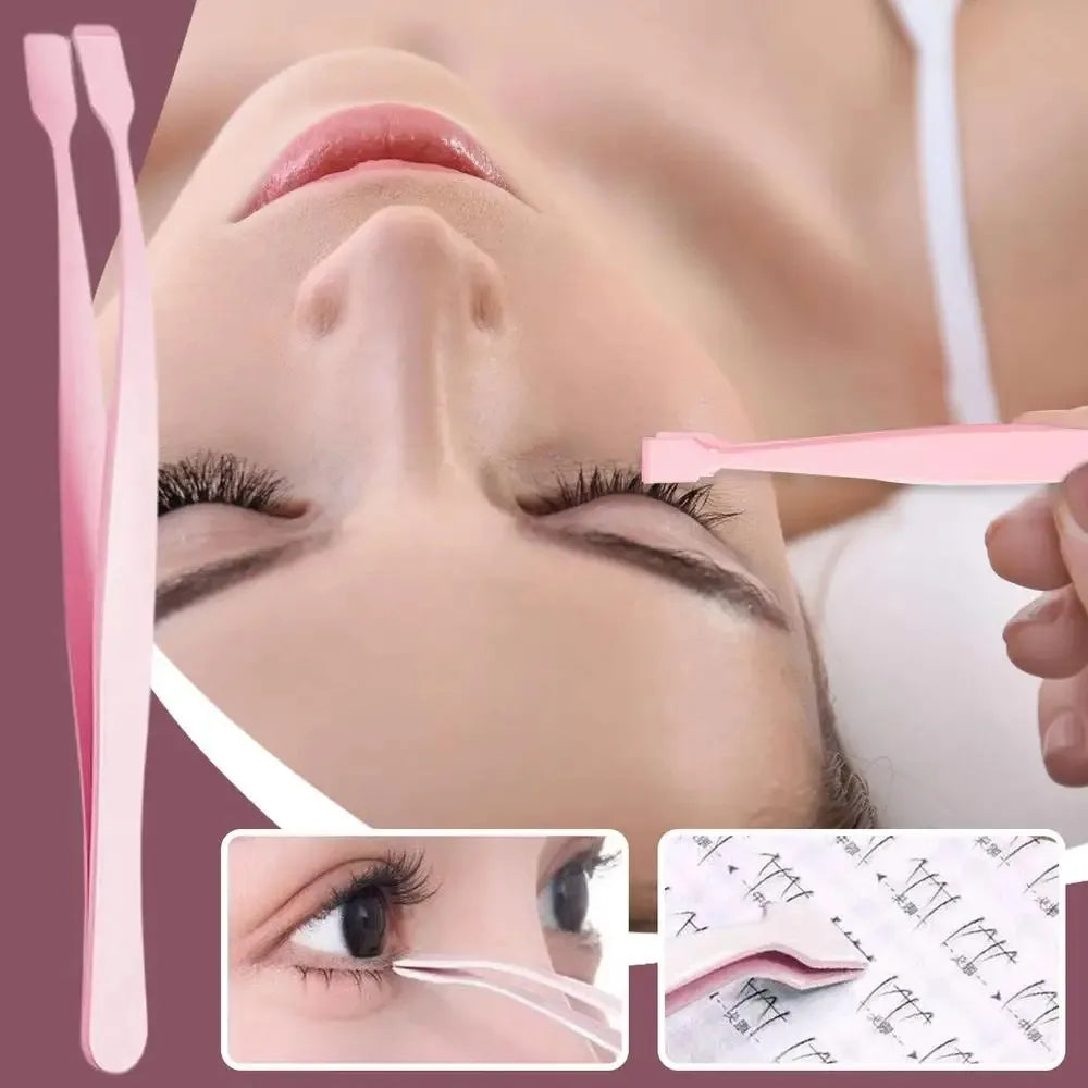 Precise Professional Makeup Tool Lash Applicator Tool Eyelash Cluster Non Slip Applicator Tweezers for Travel Salon Separating