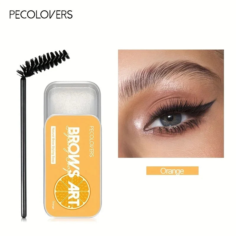 1Pcs Natural Transparent Pomade Eyebrow Styling Soap Brows Gel Wax Fixer With Brush Make-up for Women Eyebrow Cosmetics