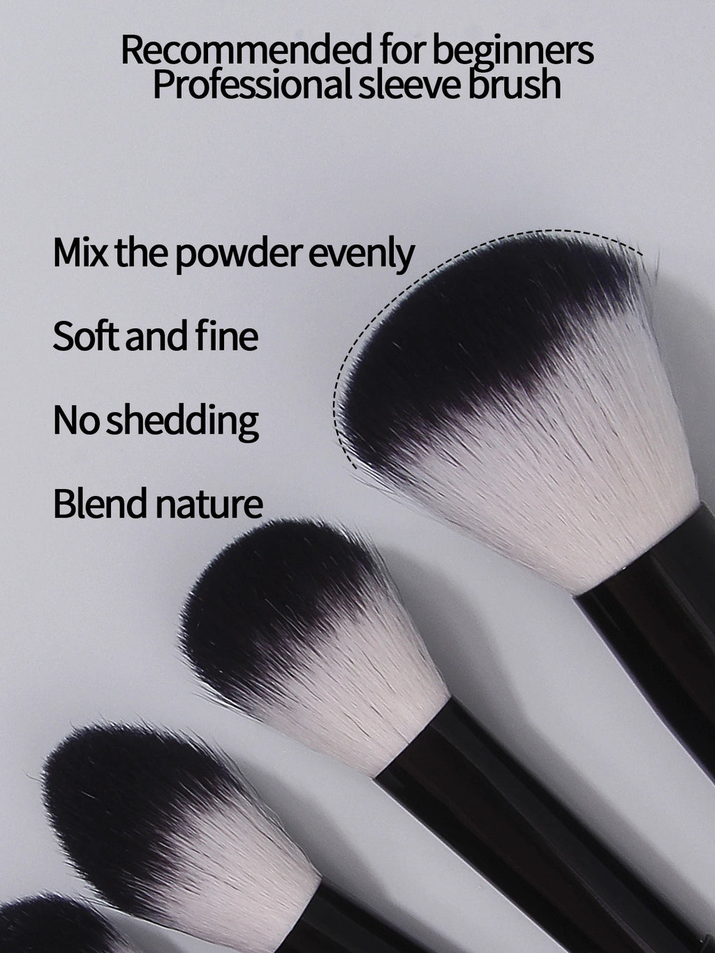 17PCS Makeup brush set: Blush, eyeshadow, concealer brush + Super soft triangular powder puff & water Drop beauty egg