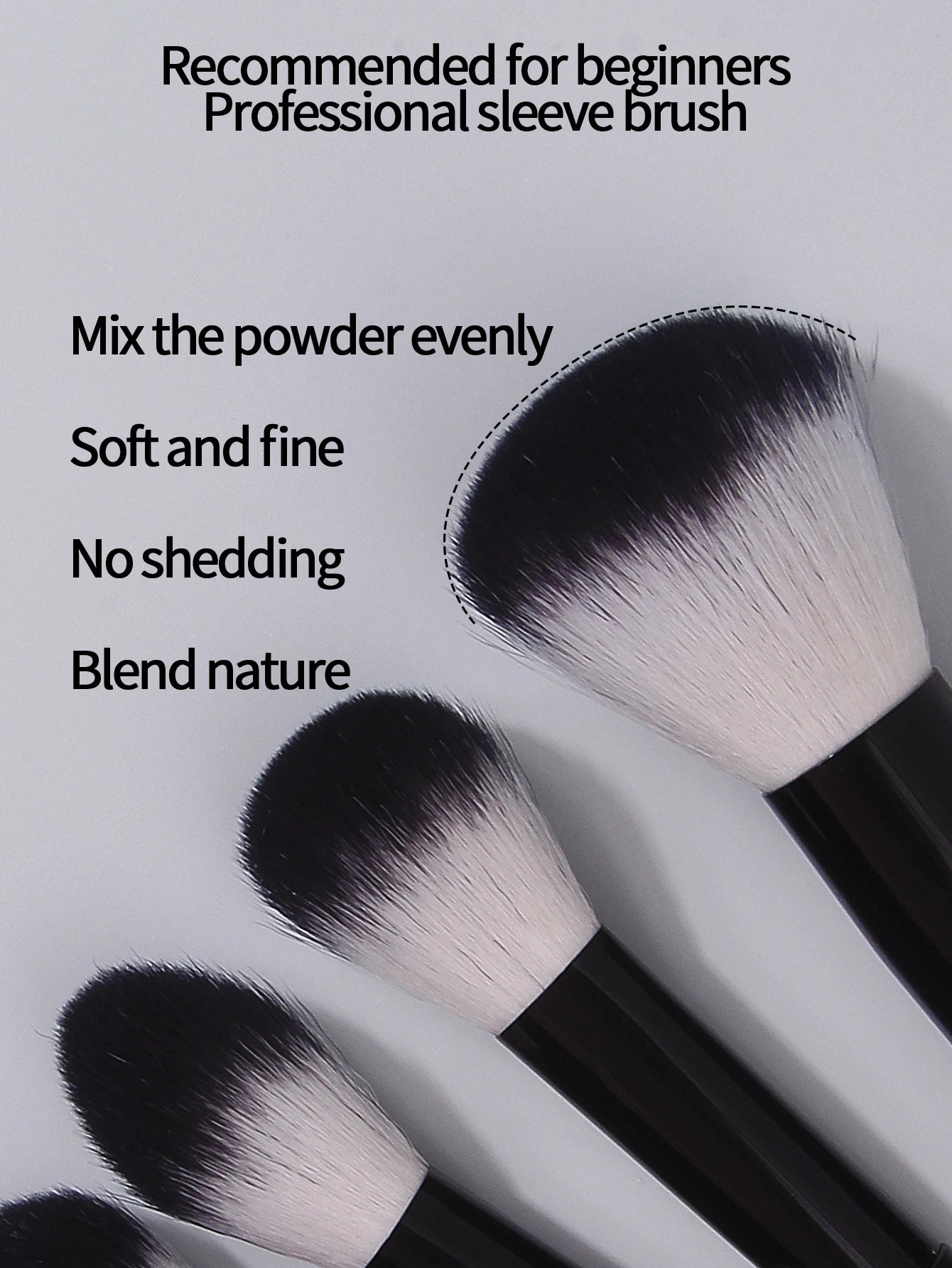 17PCS Makeup brush set: Blush, eyeshadow, concealer brush + Super soft triangular powder puff & water Drop beauty egg