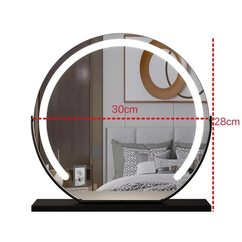 Vanity Makeup Mirror with Lights Detachable 15x Magnification 3 Color Lighting Modes Touch Screen Control 360°Rotation