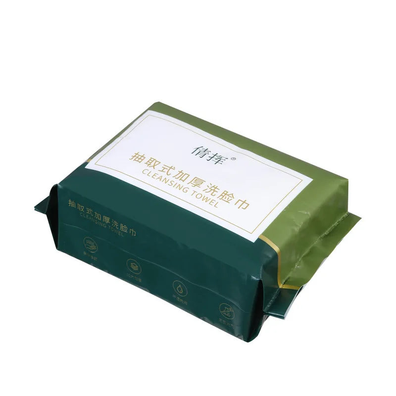 Disposable Cotton Facial Wipes Thickened Pull-Out Facial Cleansing Wipes Soft Cotton Wipes Baby & Household Face Wipes