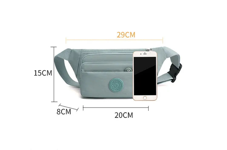 Waist Bags For Women 2024 New Nylon Leisure Solid Color Fanny Pack For Girls Crossbody Chest Bag Belt Waist Packs