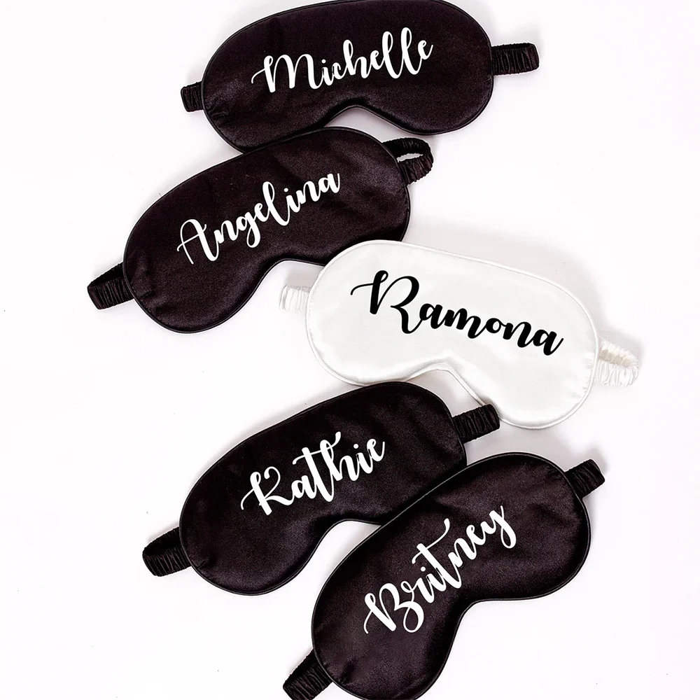 personalized name Satin Sleep Mask Bachelorette Party supplies Bridesmaid Gifts wedding decoration bride to be Sleep Mask