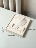 A high-end texture jewelry tray with partitioned storage for jewelry necklaces, earrings, and exquisite display in a home jewelr