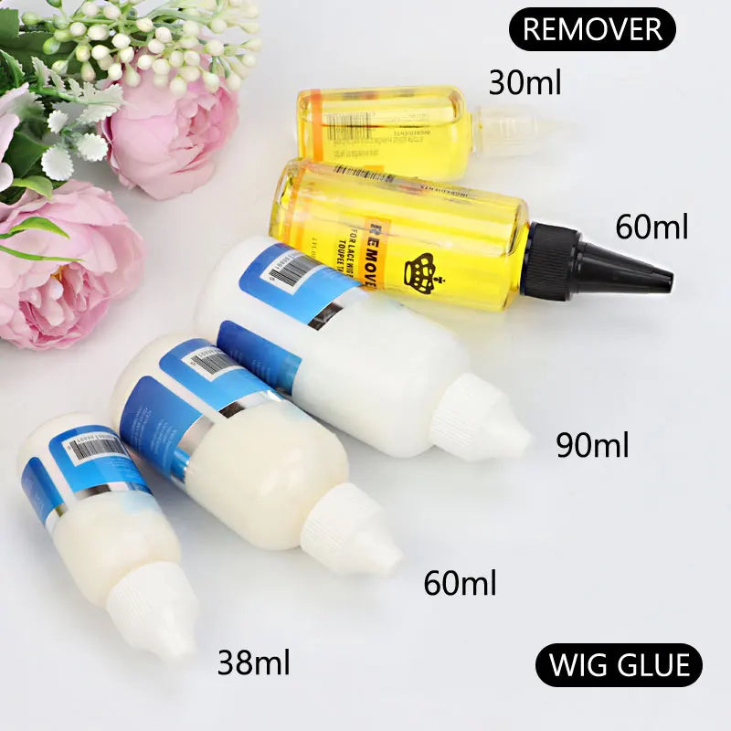 Lace Melting And Holding Glue 38ml 60ml 90ml Hair Adhesive Lace Wig Glue For Wigs Strong Hold Natural Finishing Hold Bond Glue