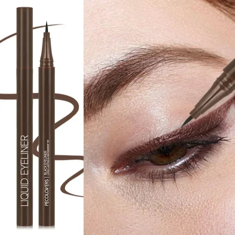 Not Blooming Brown Liquid Eyeliner Easy Wear Quick Drying Waterproof Long-lasting Smooth Ultra-fine Eyeliner Makeup Tools