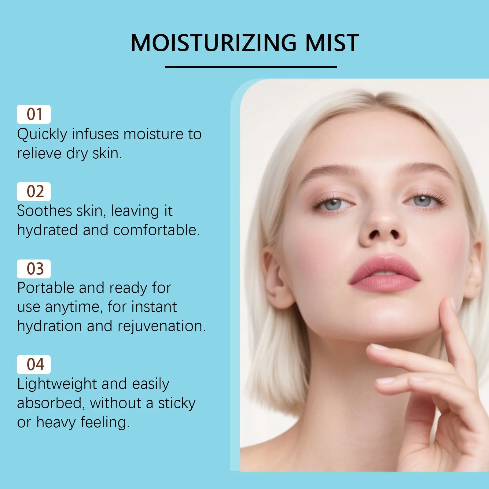EELHOE Moisturizing Face Mist Hyaluronic Acid Strengthening Skin Barrier Repair Care Soothing Panthenol Hydrating Facial Mist