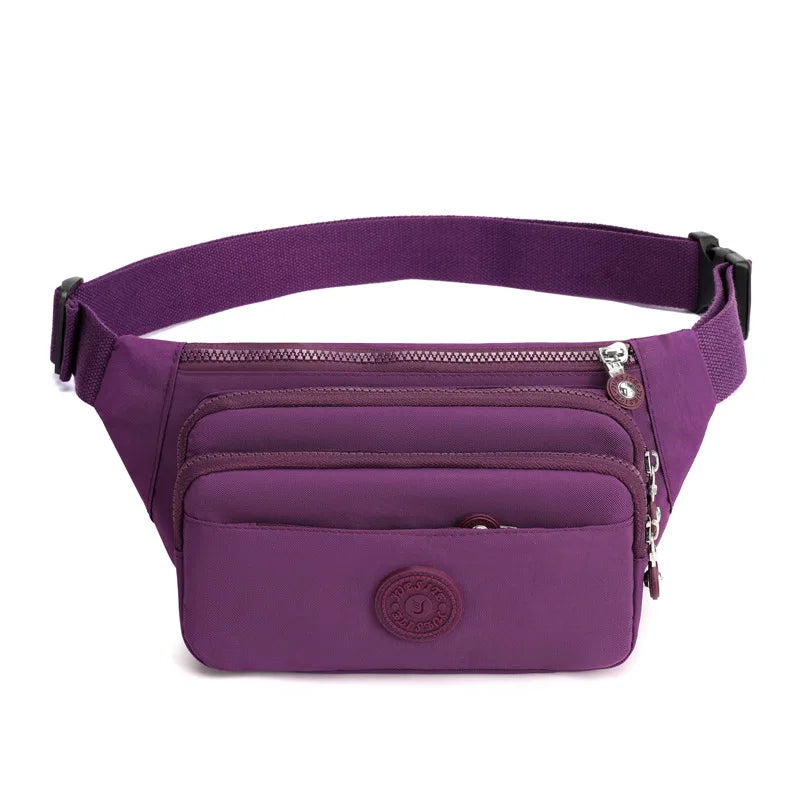 Waist Bags For Women 2024 New Nylon Leisure Solid Color Fanny Pack For Girls Crossbody Chest Bag Belt Waist Packs