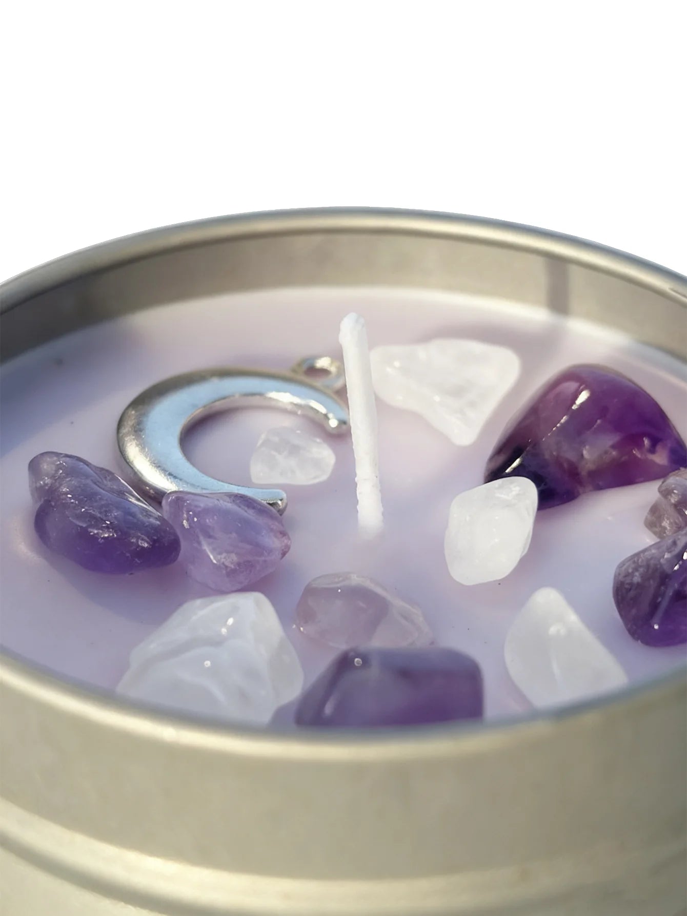 Scented Candles-3oz,Lavender&Chamomile Aroma with Healing Crystals, Great for Holiday Gifting Christmas/Halloween & Home Decor