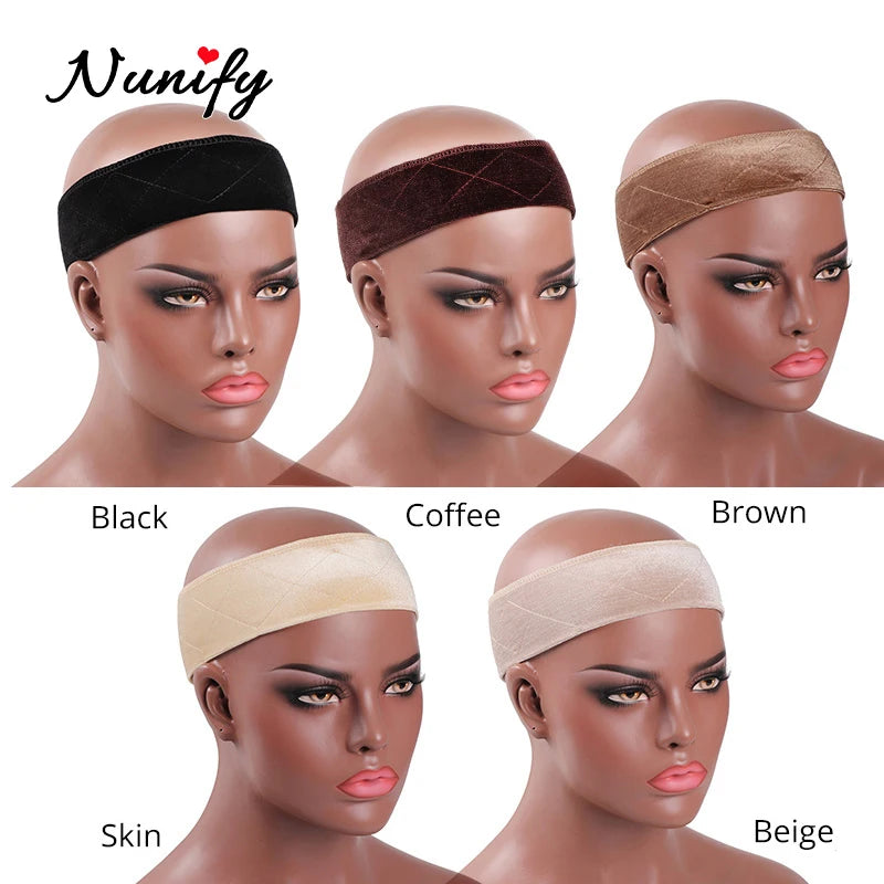 Silicon Wig Band Elastic Wig Grip Brown Transparent Black Headband For Fix Wigs Beige Hair Band Without Gel Or Glue Non Slip