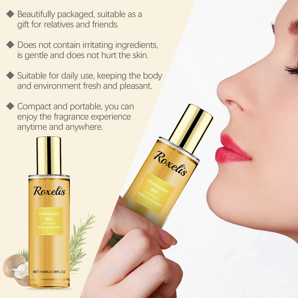 Coconut Vanilla Aroma Spray Lasting Mature Rich Fragrance Women Pheromone Releases Date Daily Attract Men Body Hair Perfume Mist