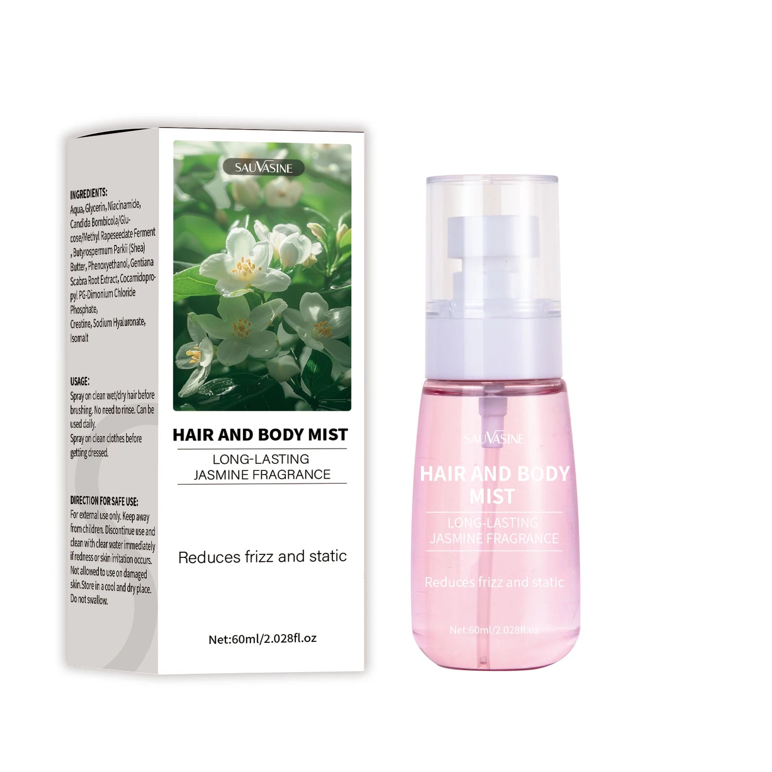 2.03Fl Oz Vanilla Body Mist Vanilla Hair and Body Perfume Mist for Women & Men Long-Lasting Fragrance Body Spray for Gifts