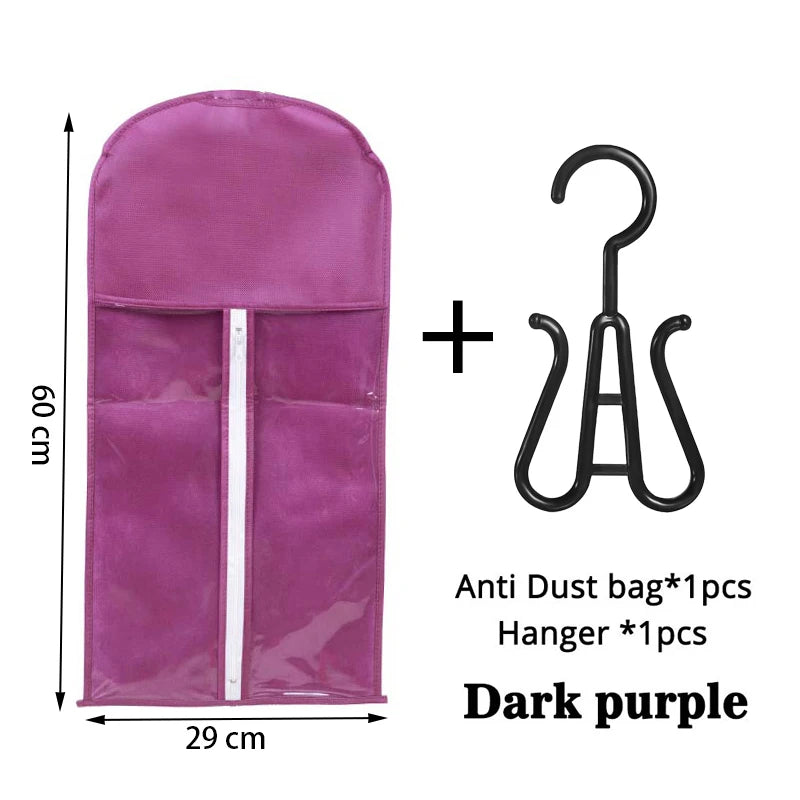 Wig Storage Bag For Long Hair Extension Storage Bag With Hanger For Wigs Hair Extensions Hairpiece Wig Bag With Black Wig Hanger