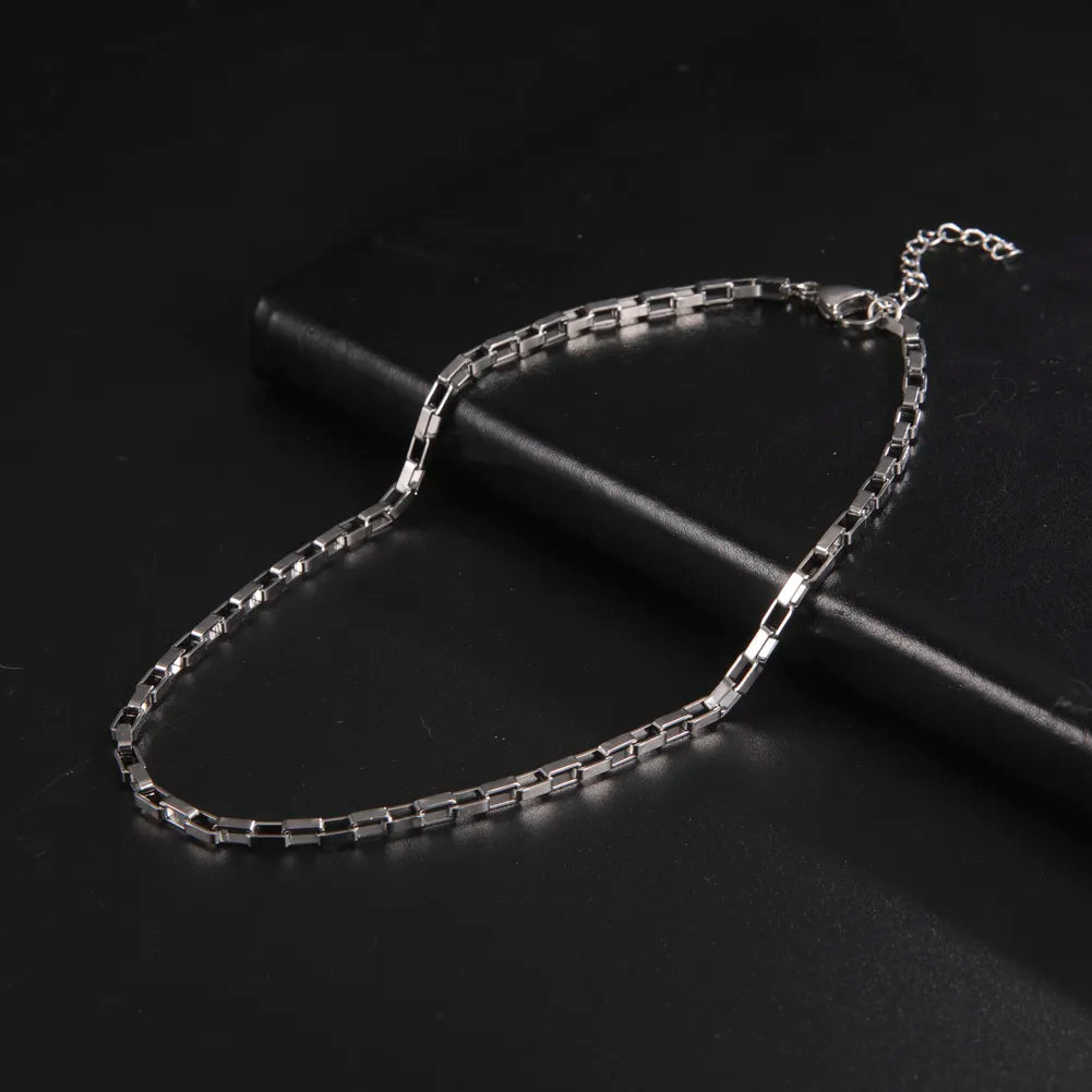 My Shape Paperclip Chain Stainless Steel Choker Necklaces for Men Women Link Oval Cable Chain Fashion Jewelry DIY Accessories